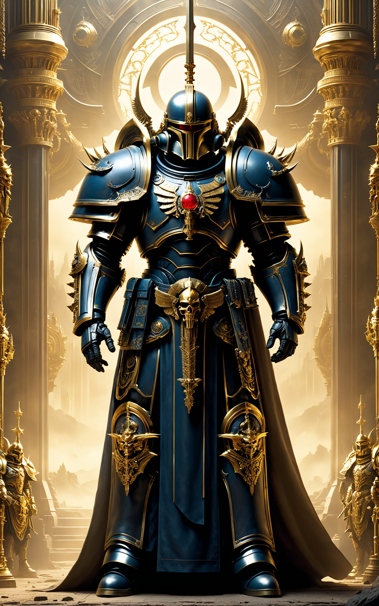 03584-1745073317-Visualize the empror of mankind of warhammer 40k adorned with opulent decorations, where Emperor space marines stands in his res.png